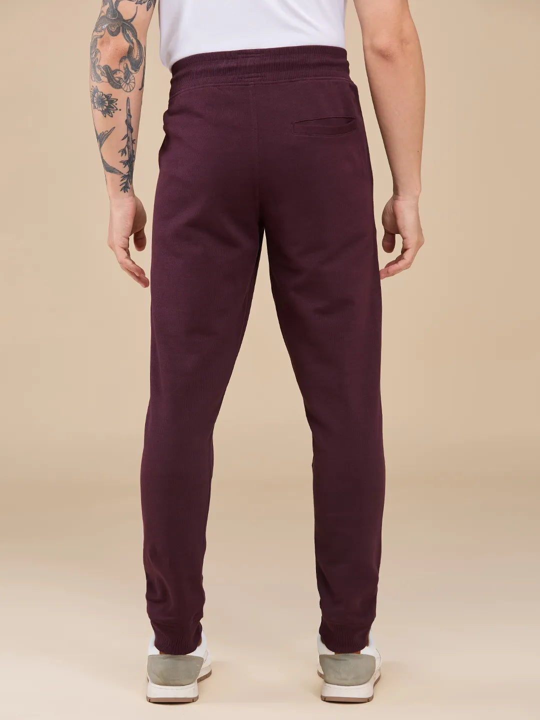 Red Regular fit Men's Track Pants by Being Human Clothing