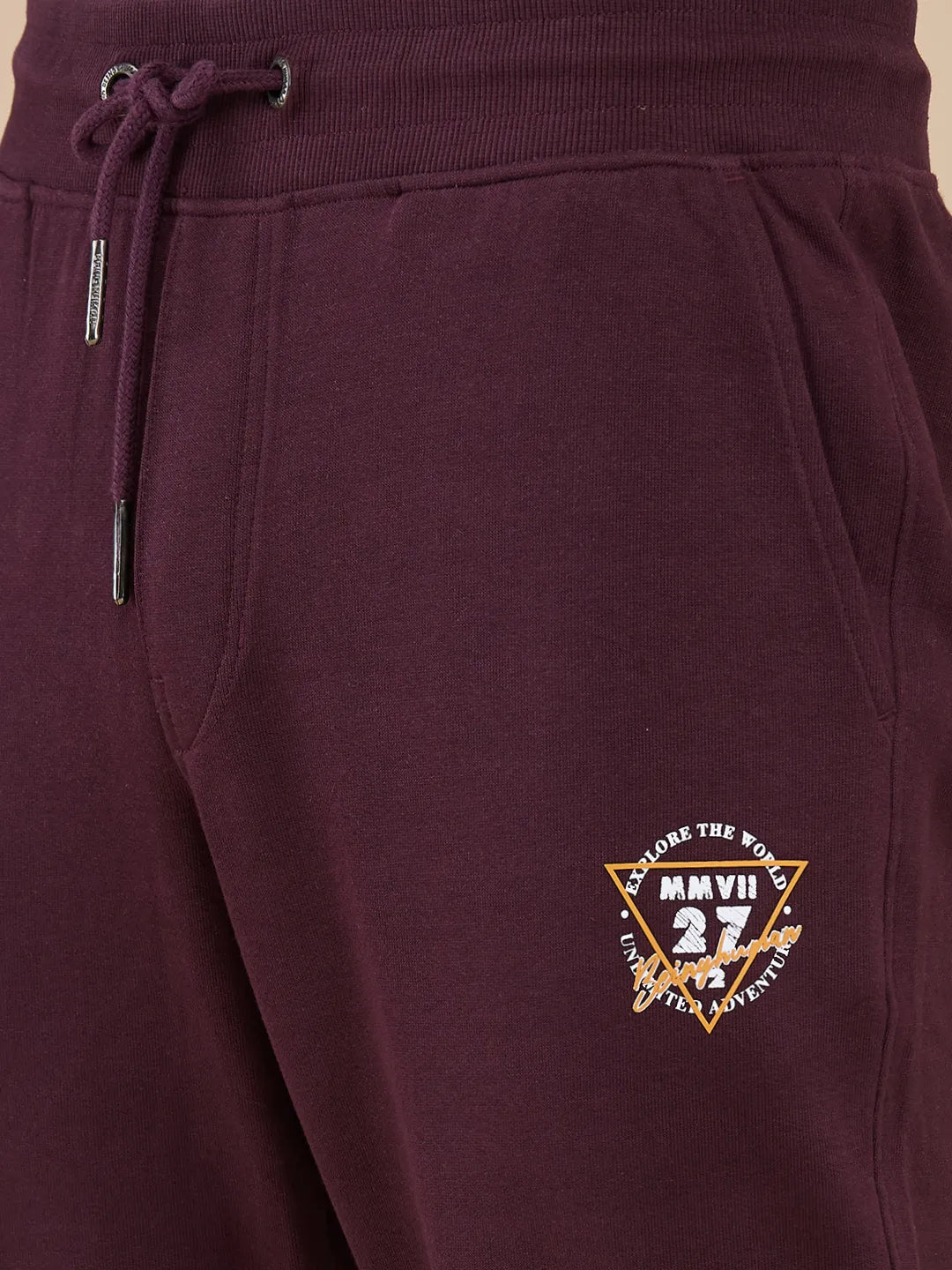 Red Regular fit Men's Track Pants by Being Human Clothing