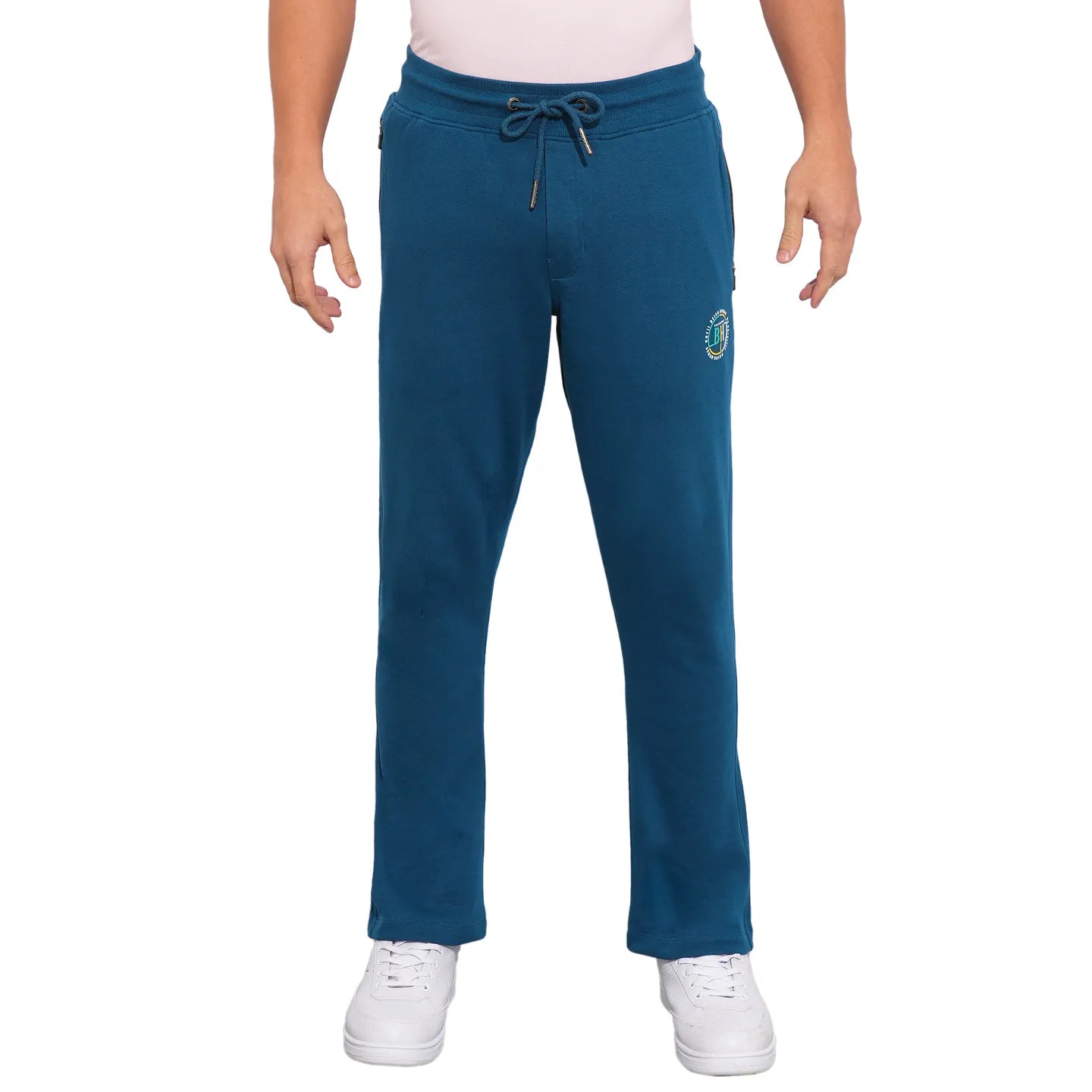Navy Regular Fit Track Pants For Men By Being Human Clothing