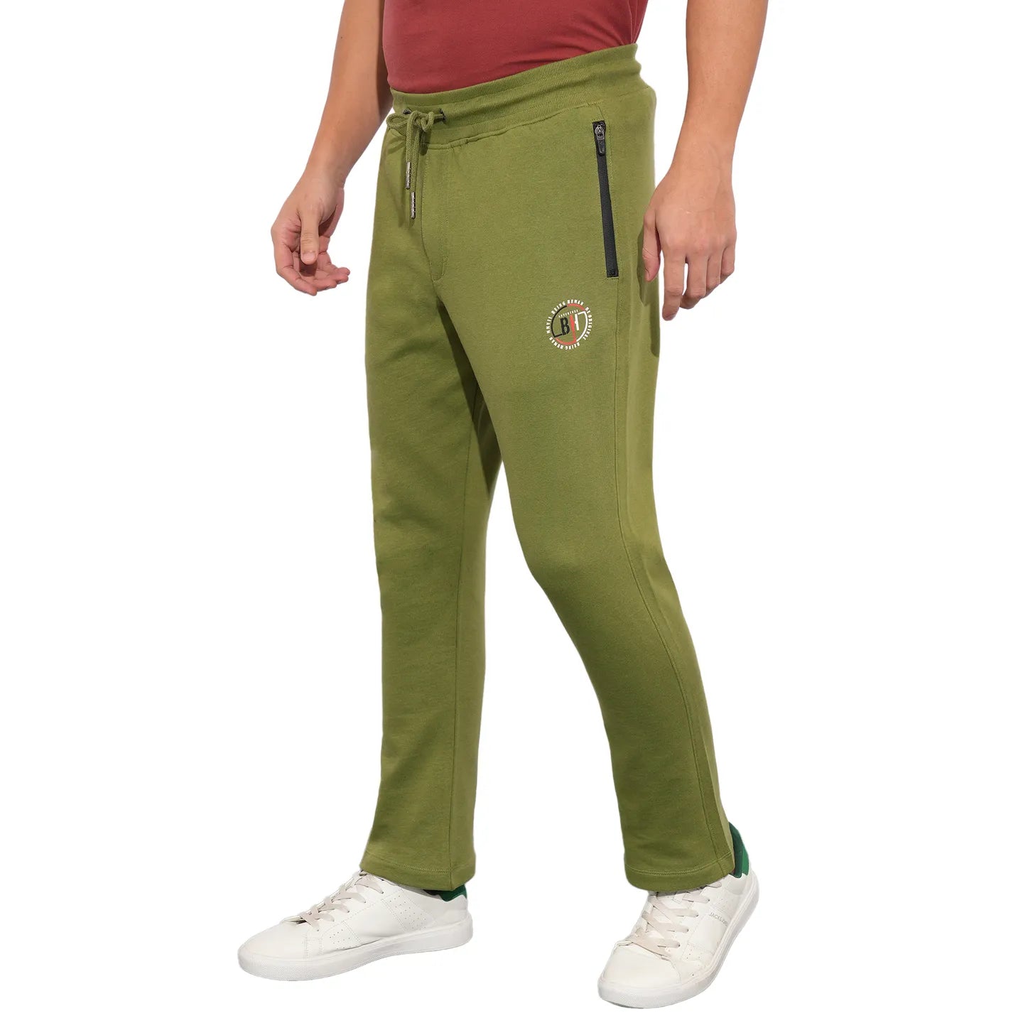 Olive Regular Fit Track Pants For Men By Being Human Clothing
