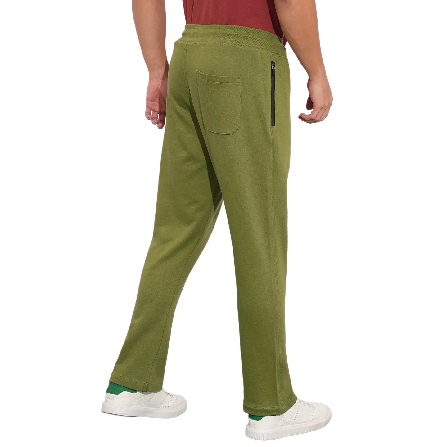 Olive Regular Fit Track Pants For Men By Being Human Clothing