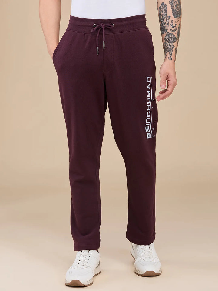 Red Regular Fit Men's Track Pants by Being Human Clothing