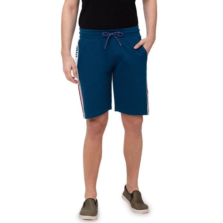 Blue Regular Fit Shorts For Men By Being Human Clothing