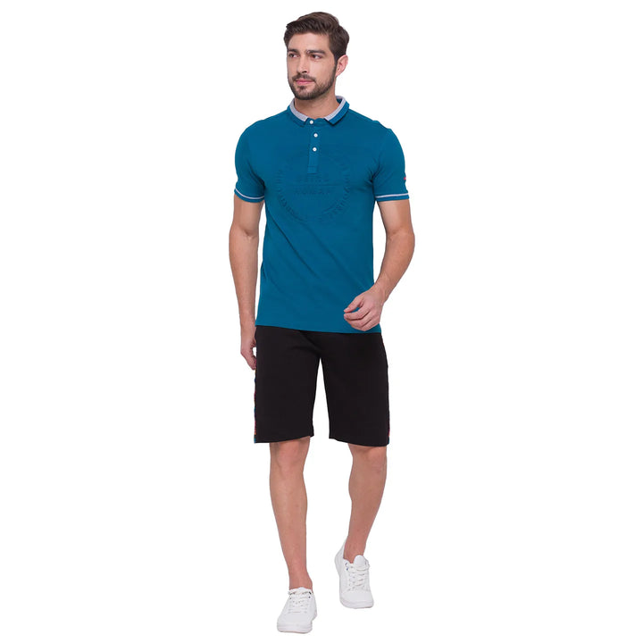 Black Regular Fit Shorts For Men