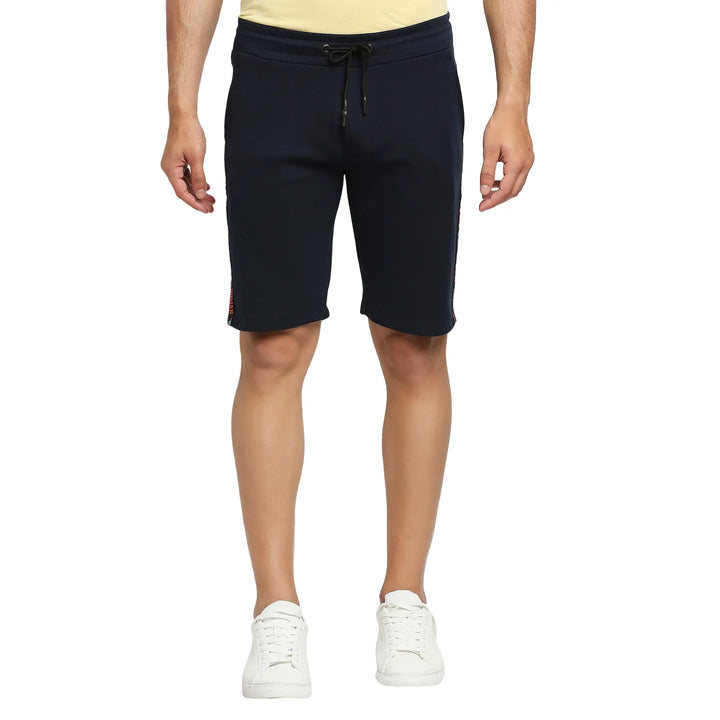 Navy Regular Fit Shorts For Men By Being Human Clothing