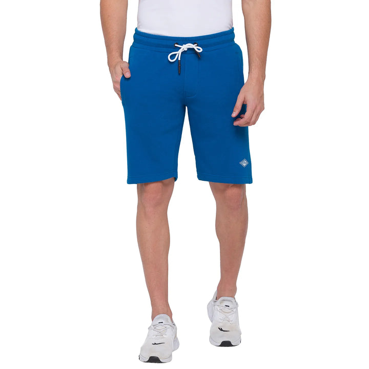 Blue Regular Fit Shorts For Men By Being Human Clothing