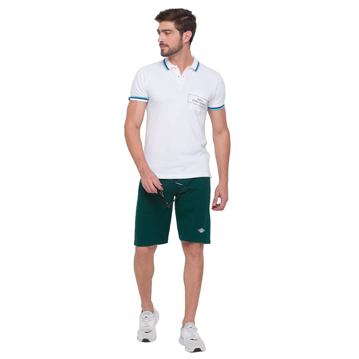 Olive Regular Fit Shorts For Men