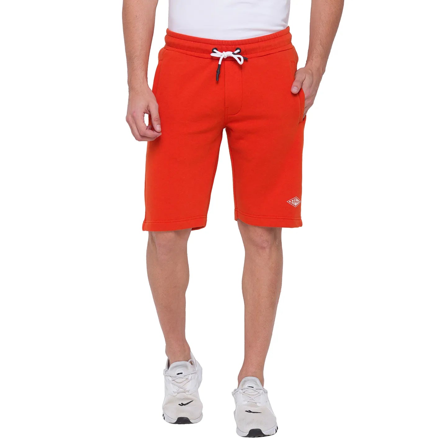 Being Human Clothing Men Regular Fit Shorts-Orange