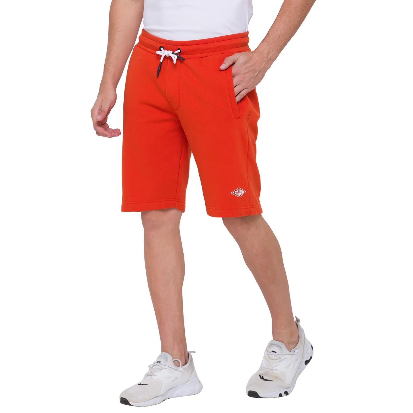 Being Human Clothing Men Regular Fit Shorts-Orange