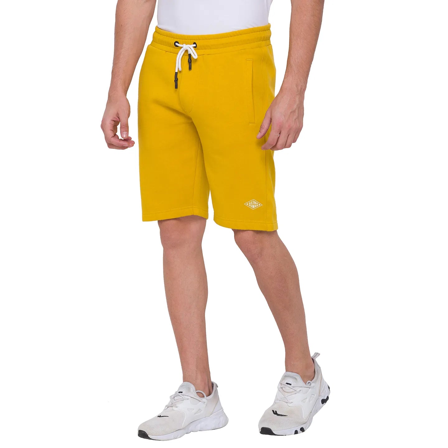 Being Human Clothing Men Regular Fit Shorts-Yellow