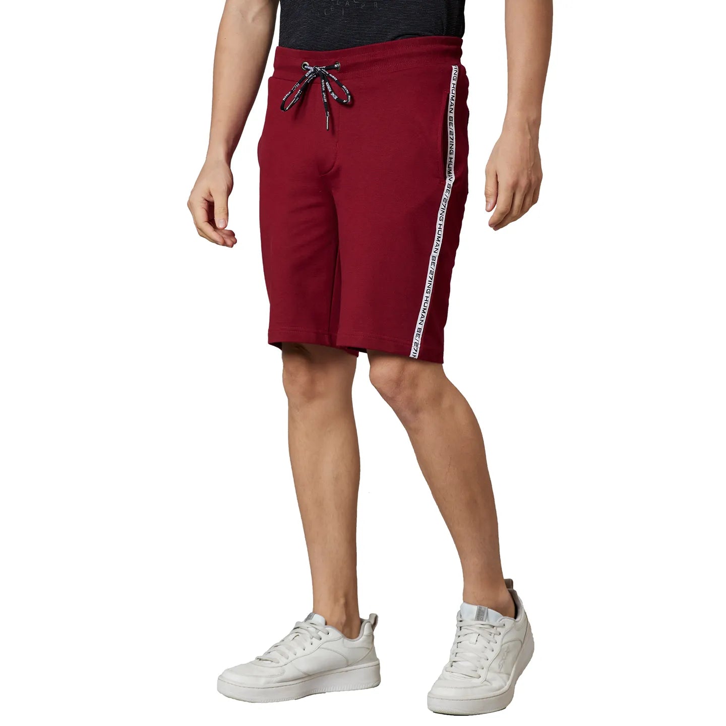 Being Human Clothing Men Regular Fit Shorts-Pomogranate