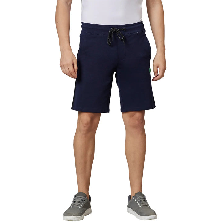 Navy Regular Fit Men's Shorts by Being Human Clothing