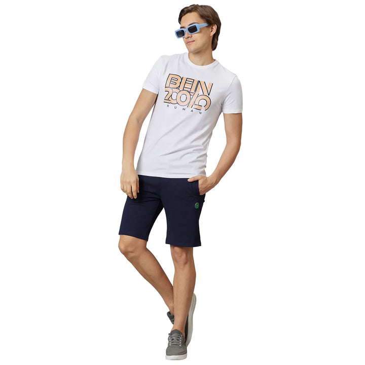 Navy Regular Fit Men's Shorts