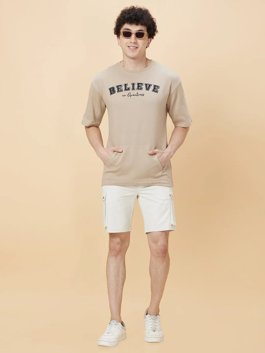 Being Human Clothing Men None Track Shorts-Chalk