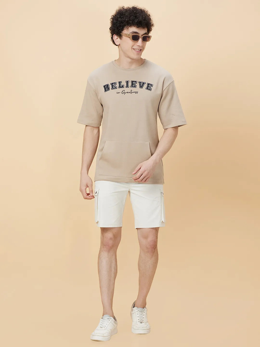 Being Human Clothing Men None Track Shorts-Chalk