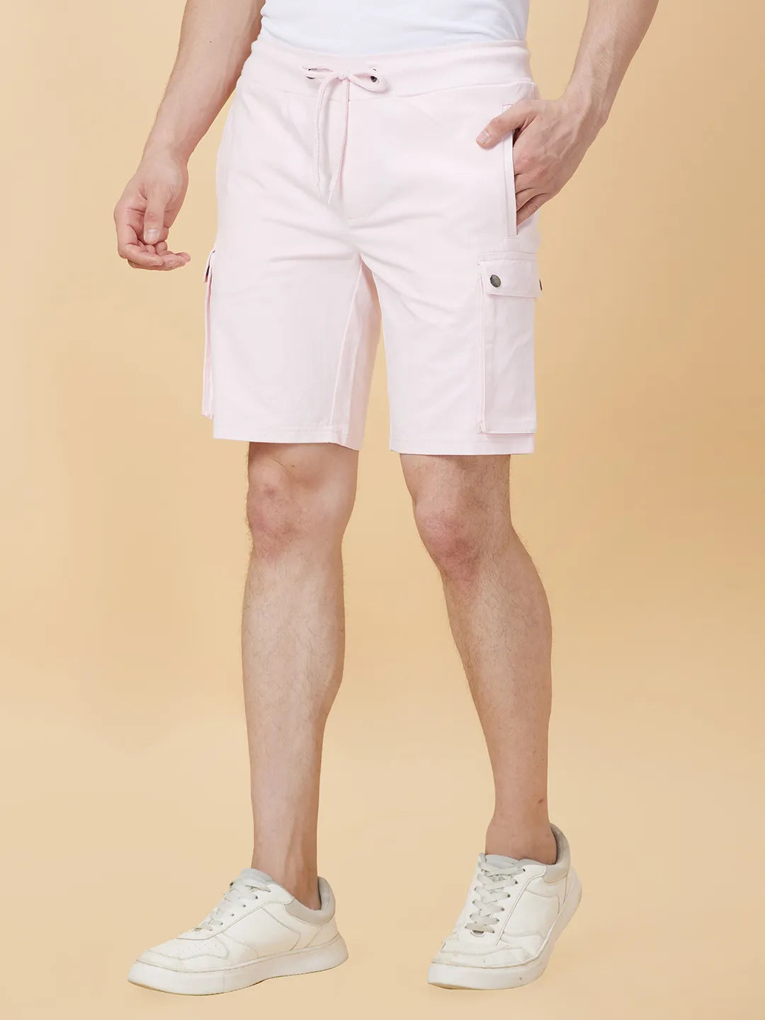 Being Human Clothing Men None Track Shorts-Powder Pink