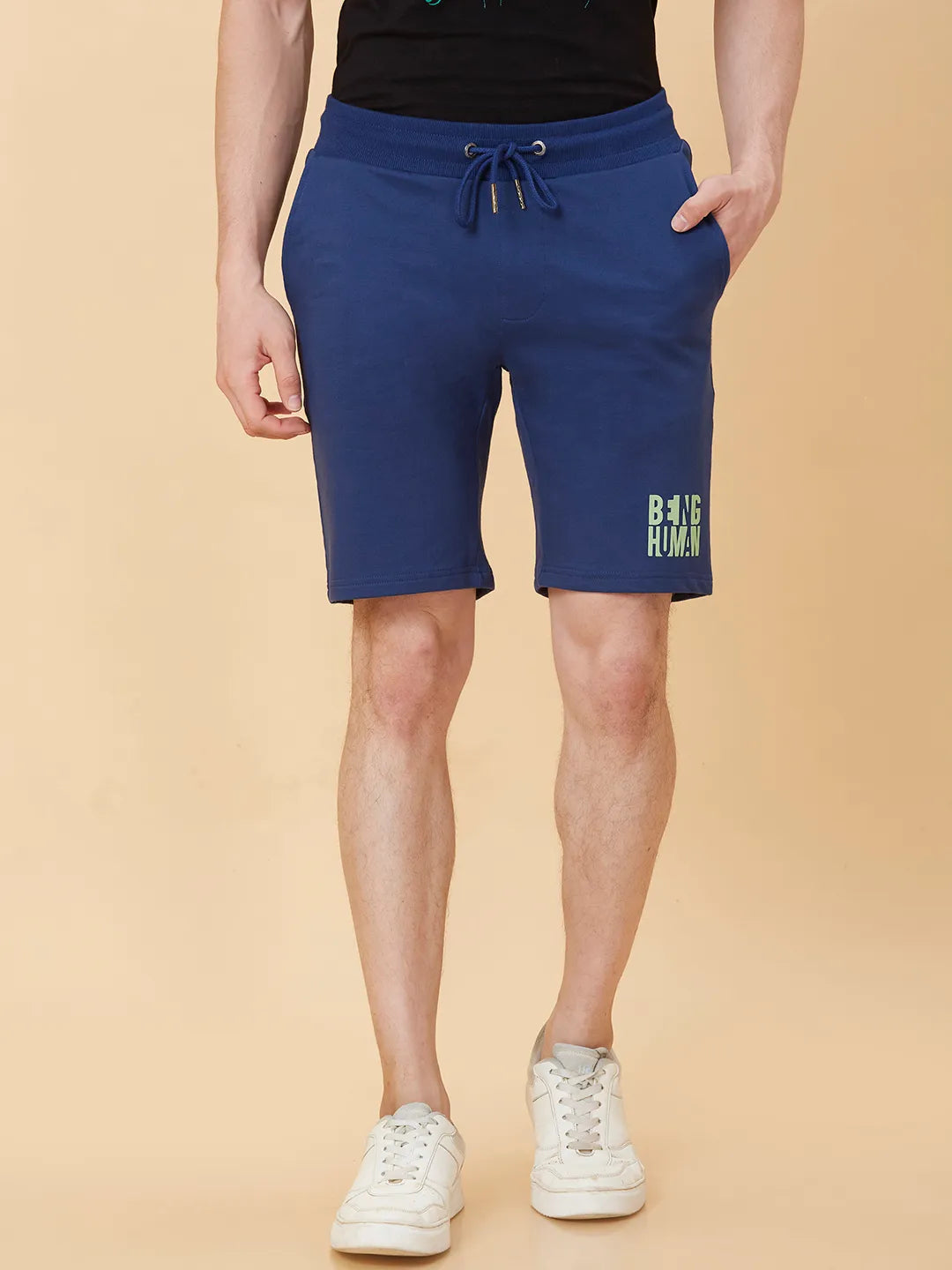 Being Human Clothing Men Regular Fit Track Shorts-Navy