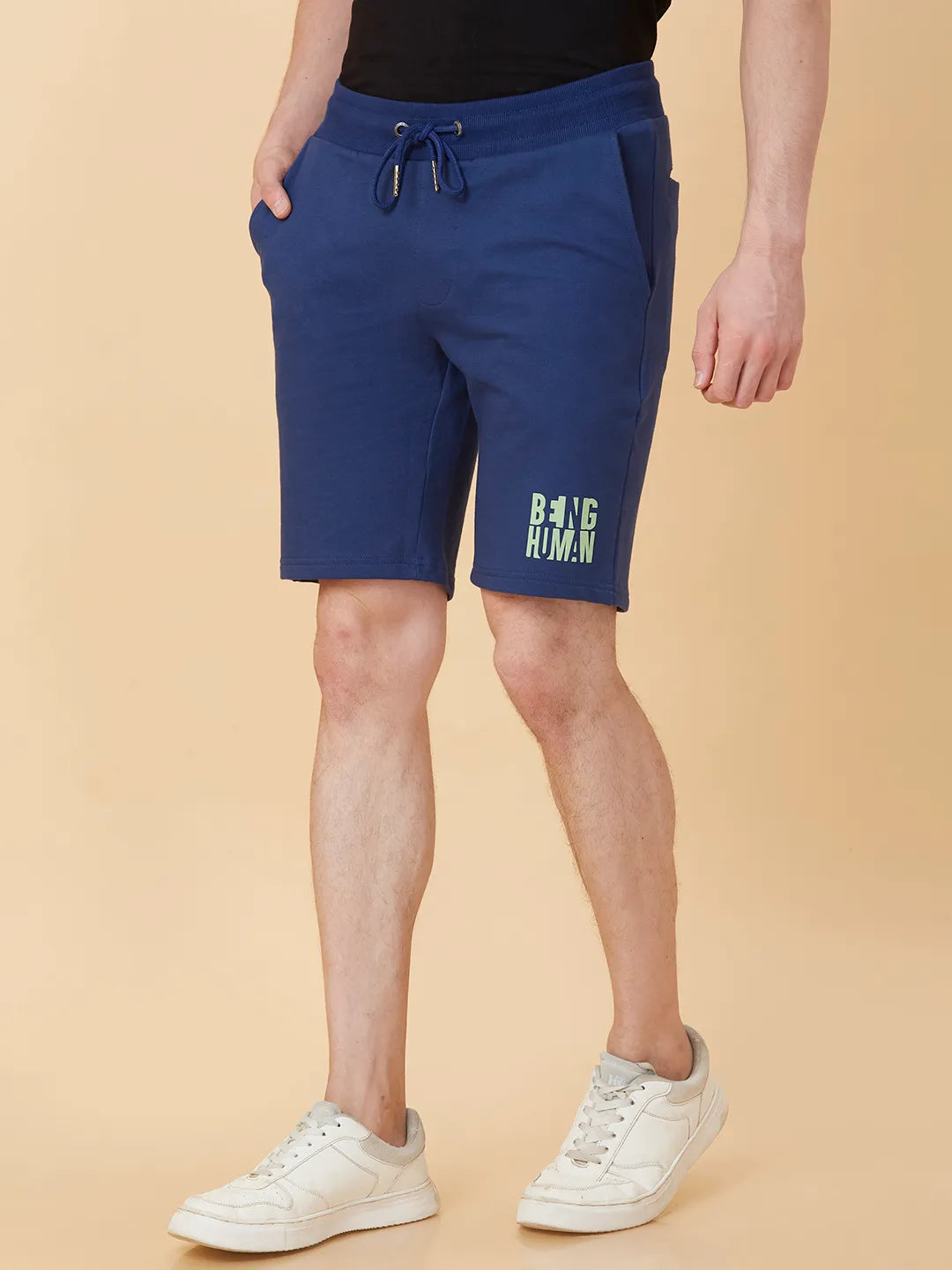 Being Human Clothing Men Regular Fit Track Shorts-Navy