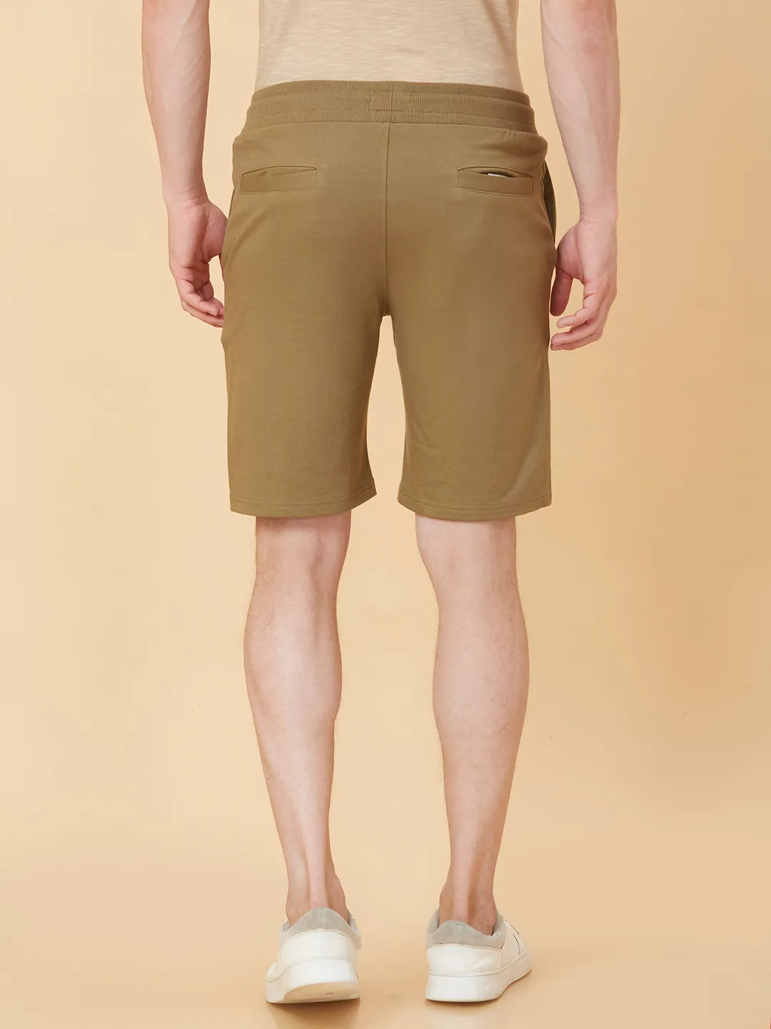 Being Human Clothing Men Regular Fit Track Shorts-Olive