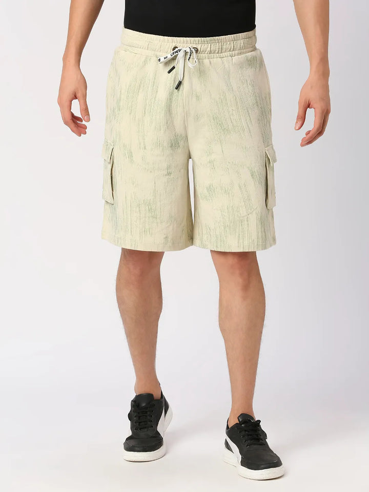 Snow White Regular Fit Shorts For Men By Being Human Clothing
