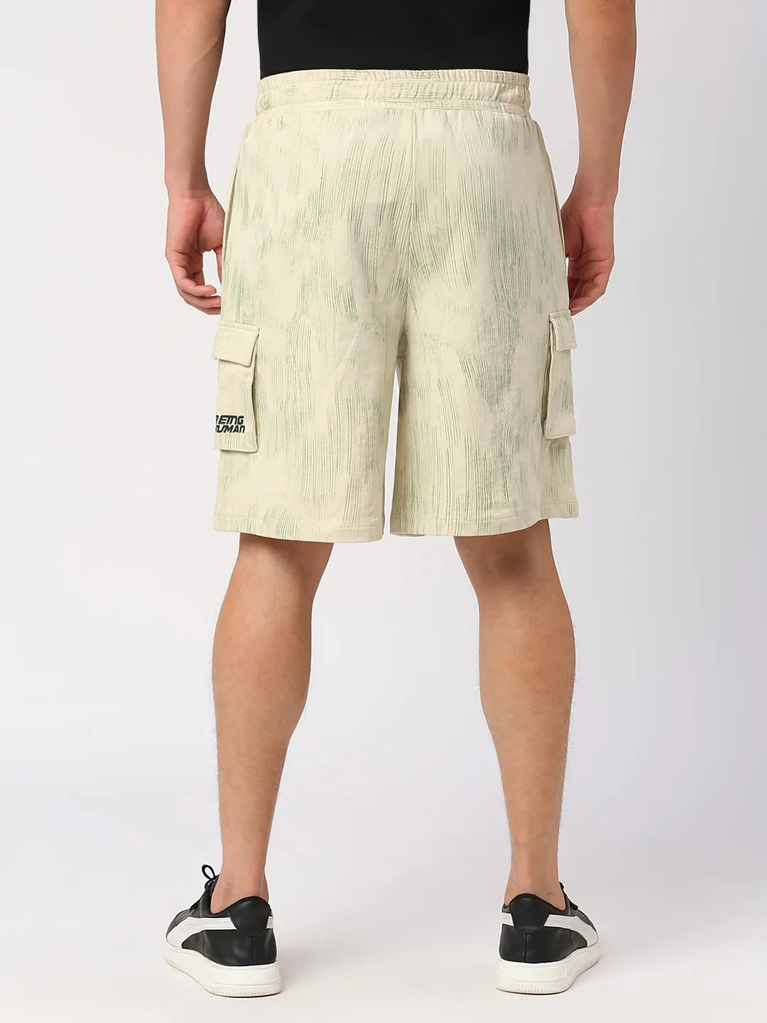 Being Human Clothing Men Regular Fit Track Shorts-Snow White