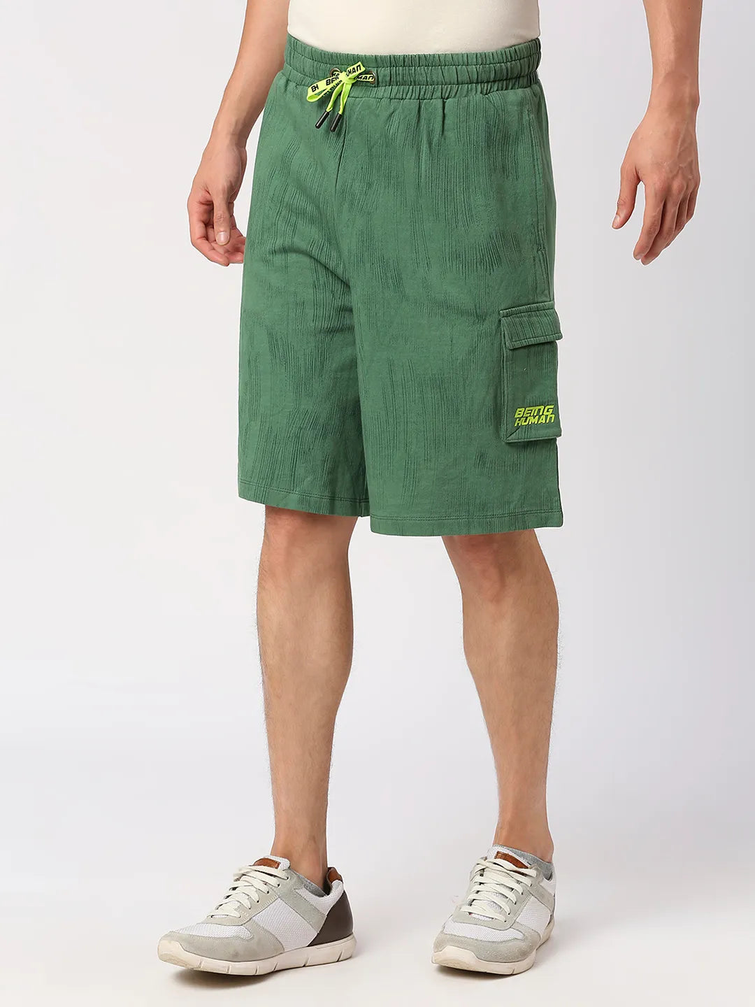 Being Human Clothing Men Regular Fit Track Shorts-Sulphur Spring