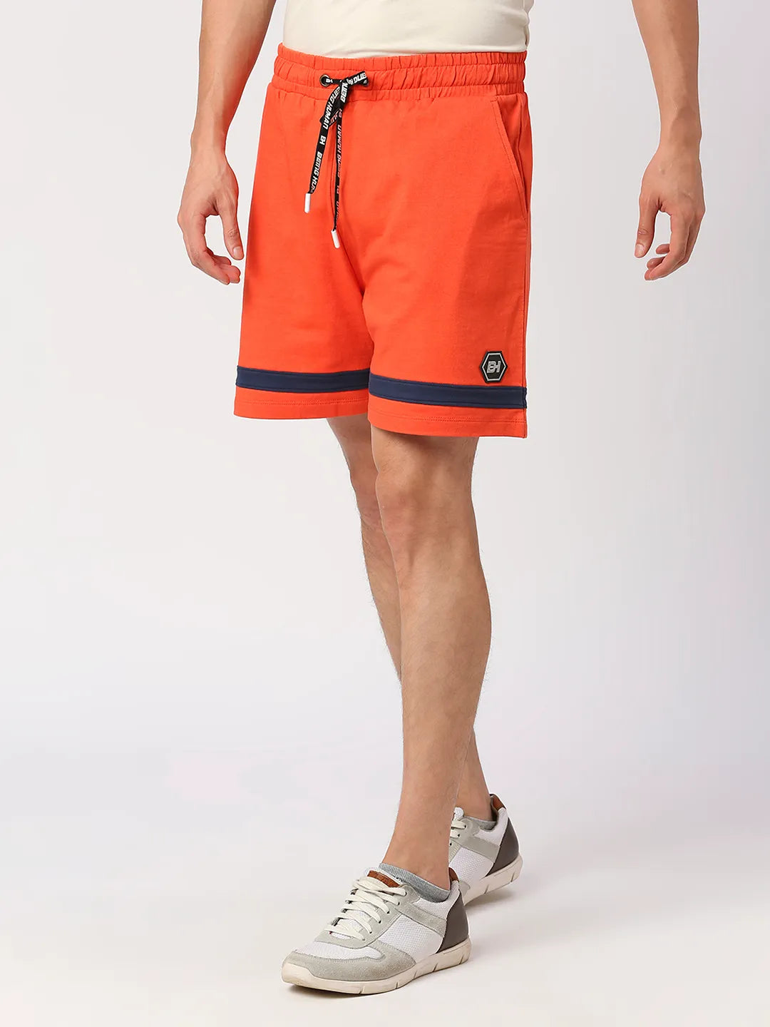 Being Human Clothing Men Regular Fit Track Shorts-Orange Com