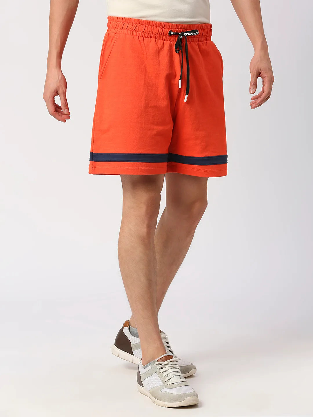 Being Human Clothing Men Regular Fit Track Shorts-Orange Com