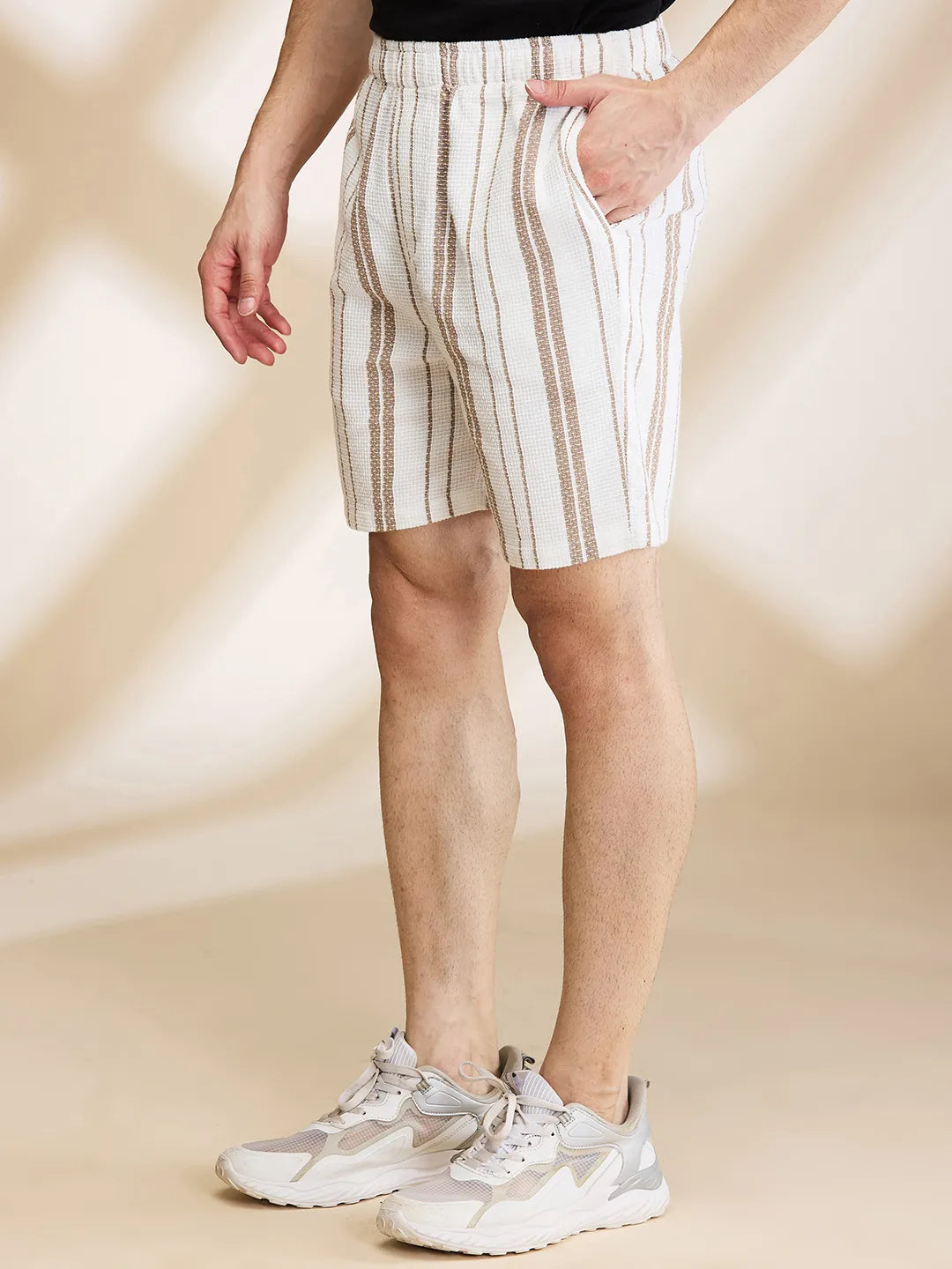 Being Human Clothing Mens-Bottom Shorts Beige