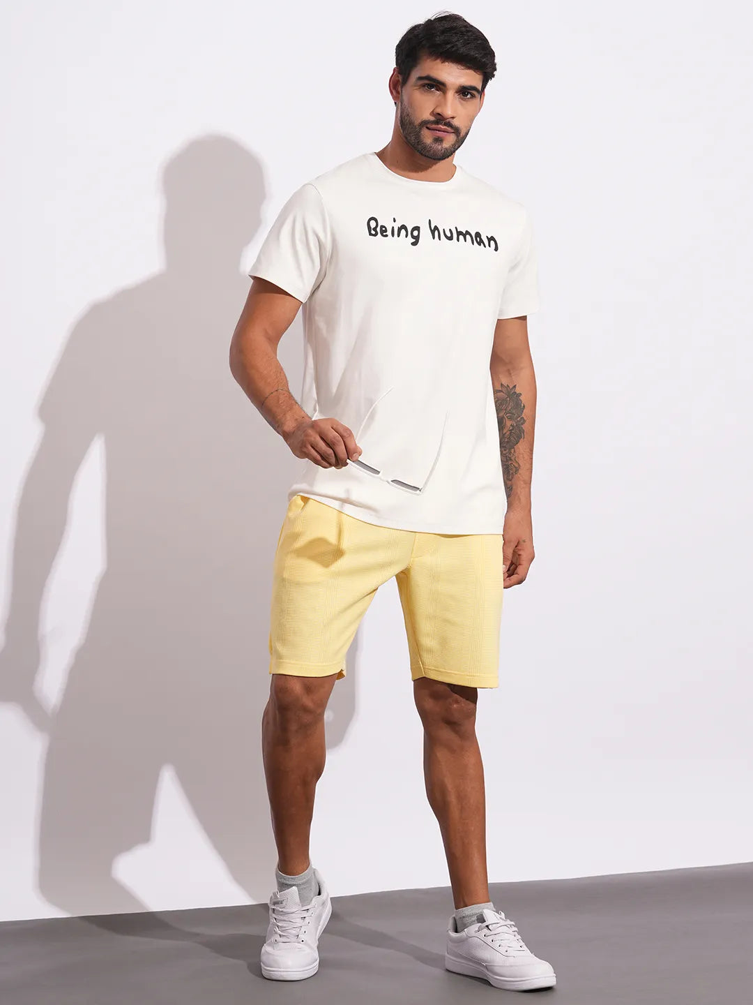 Being Human Clothing Mens-Bottom Shorts Panna Cotta