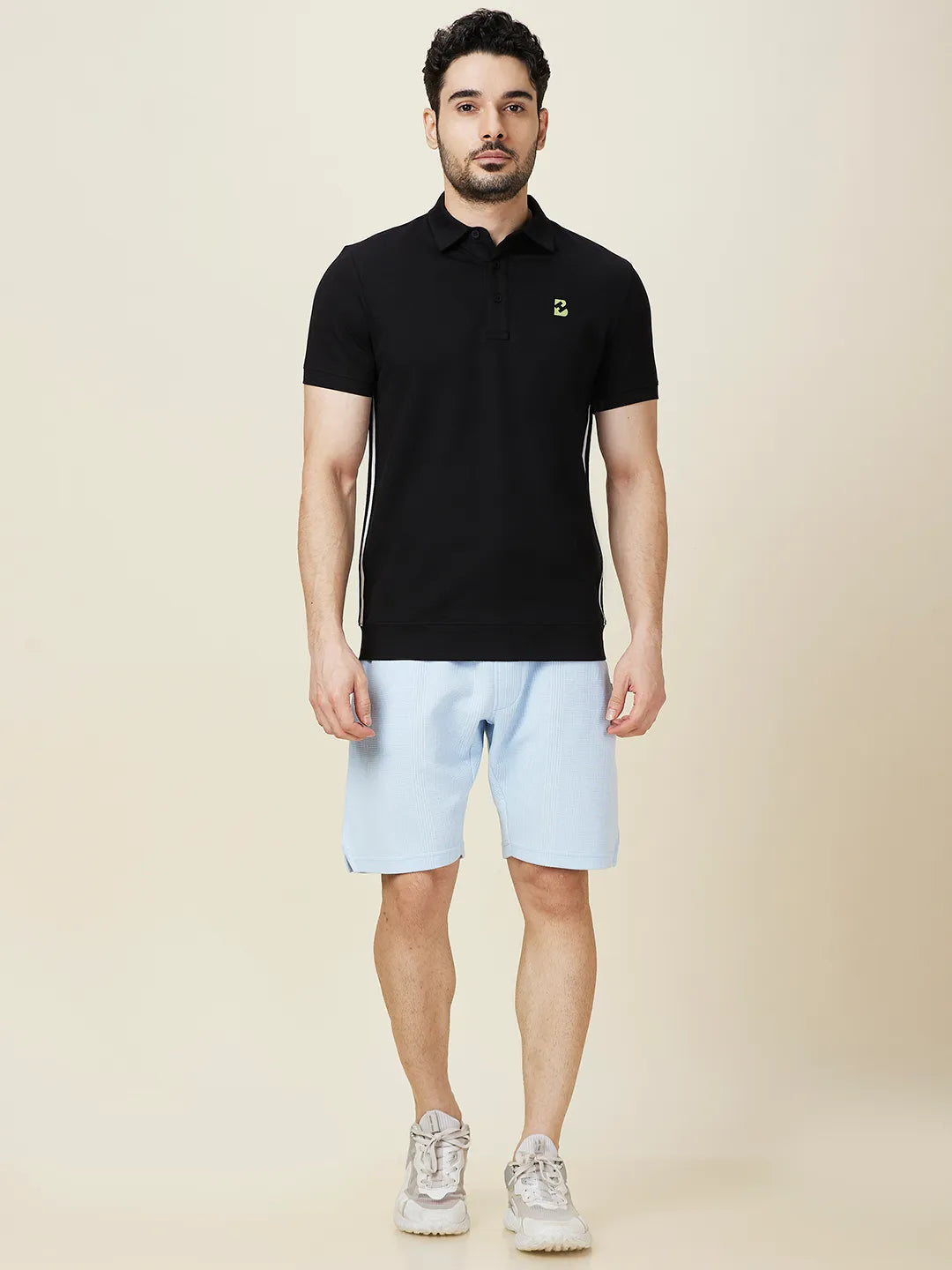 Being Human Clothing Men Blue Textured Shorts