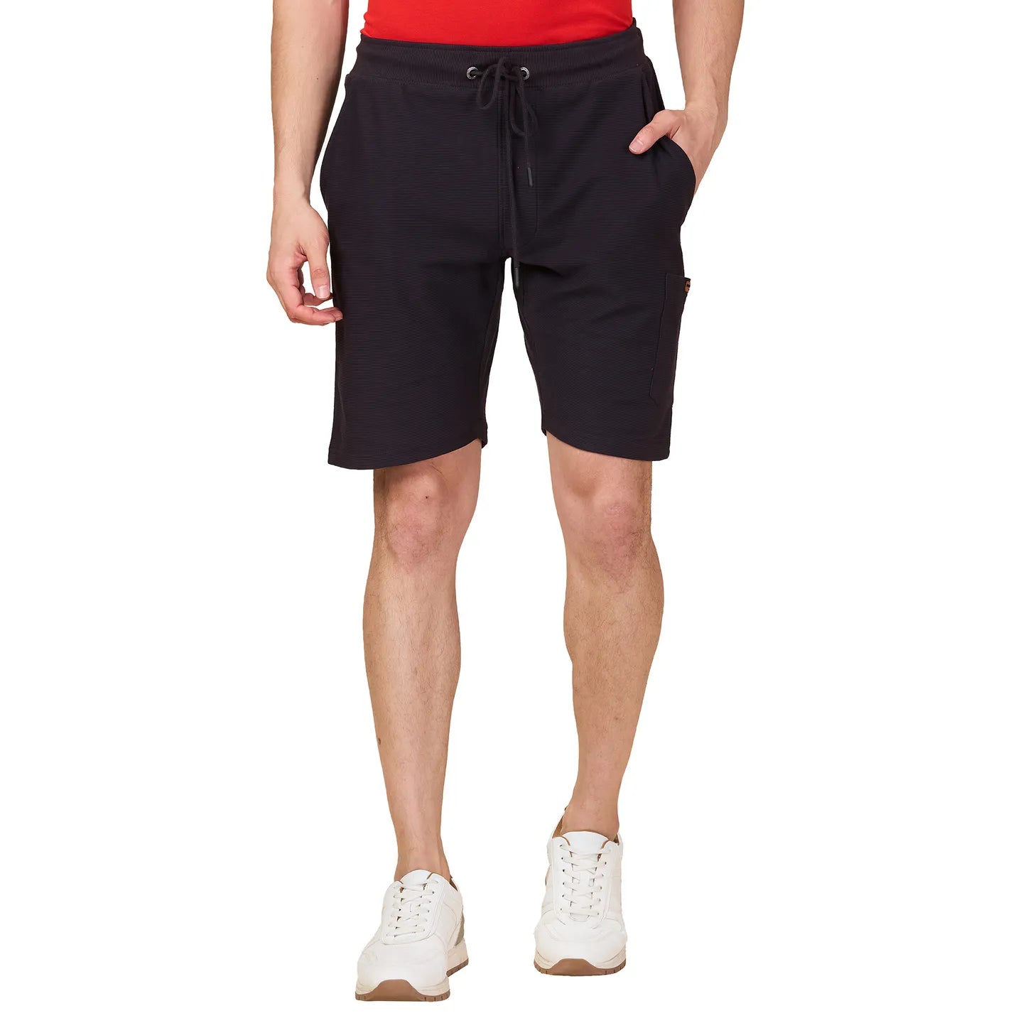 Being Human Clothing Men Black Textured Shorts