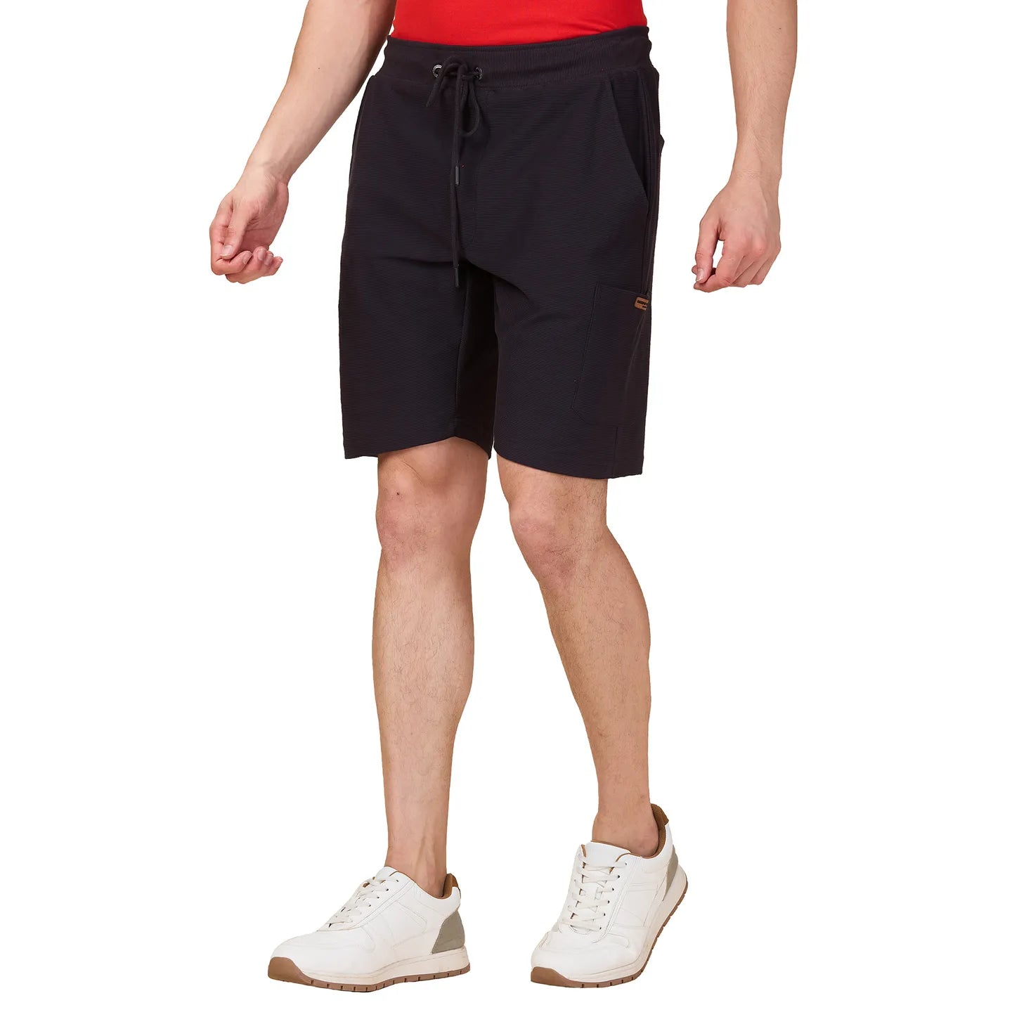 Being Human Clothing Men Black Textured Shorts