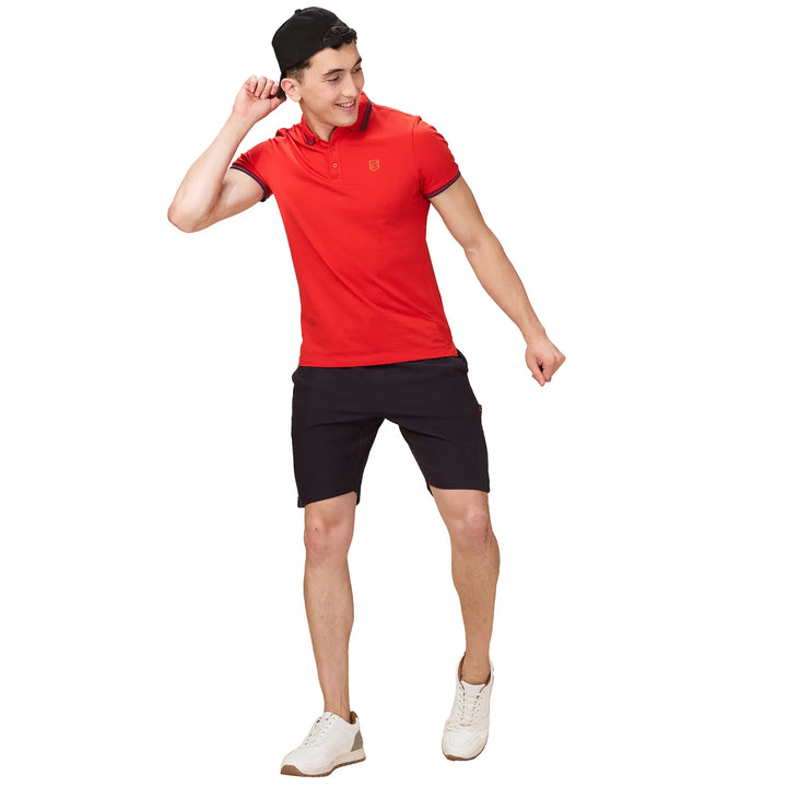 Charcoal Regular Fit Shorts For Men