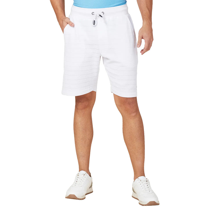 White Regular Fit Shorts For Men By Being Human Clothing
