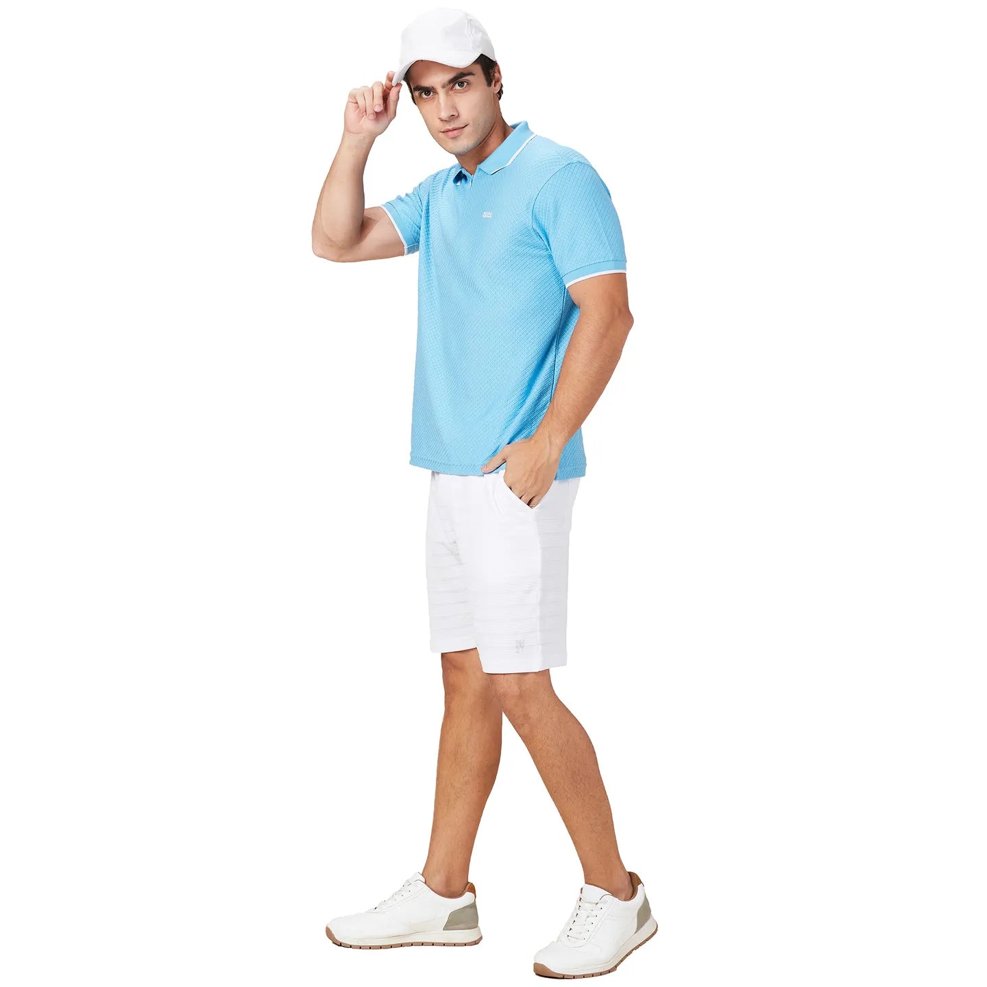 Being Human Clothing Men White Horizontal Stripes Shorts