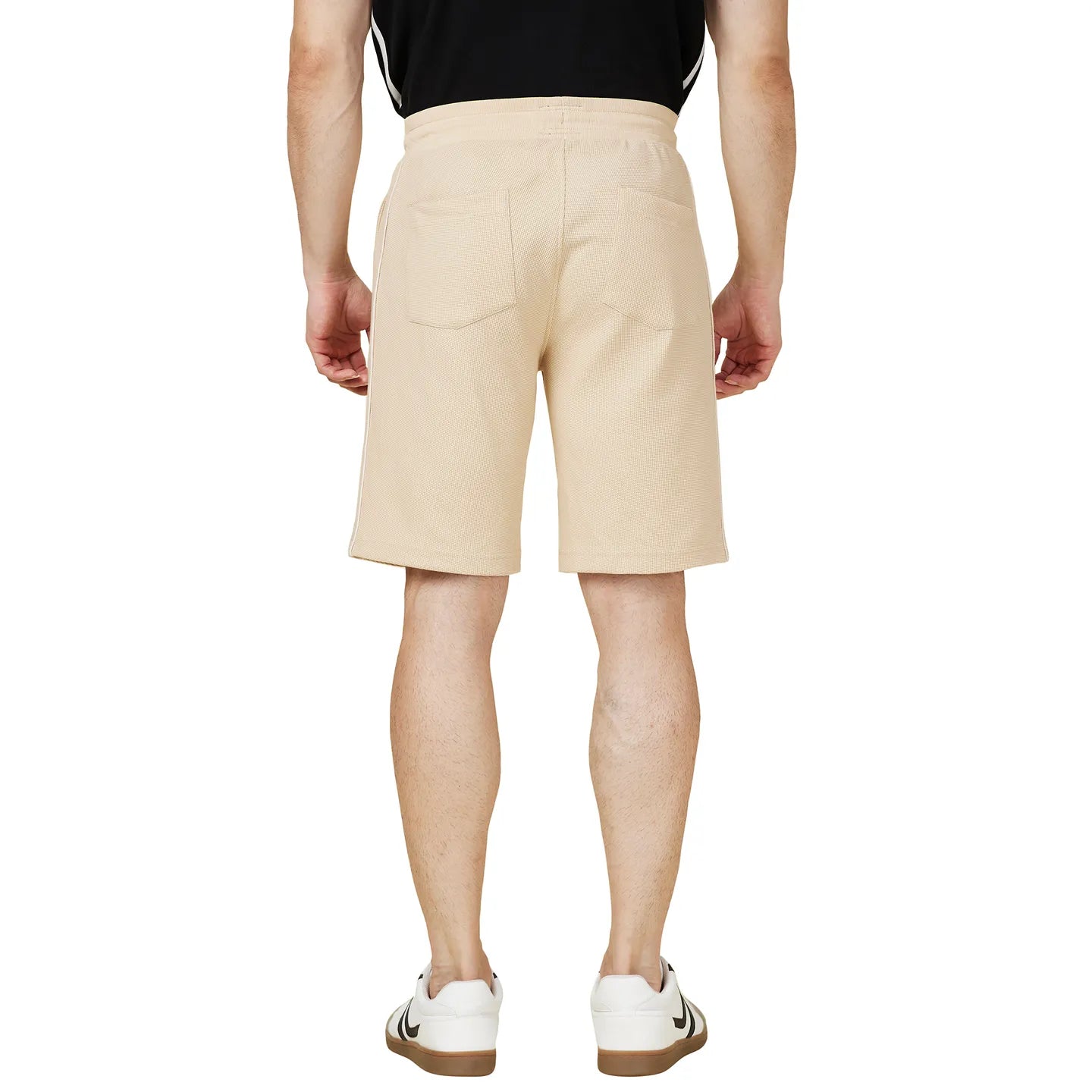 Being Human Clothing Men Beige Textured Shorts