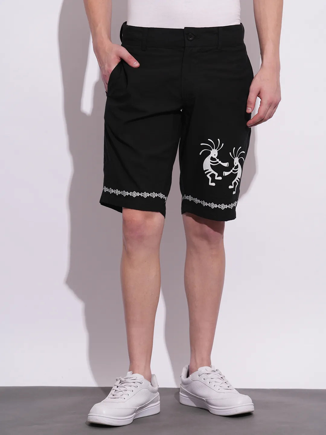 Being Human Clothing Mens-Bottom Shorts Black