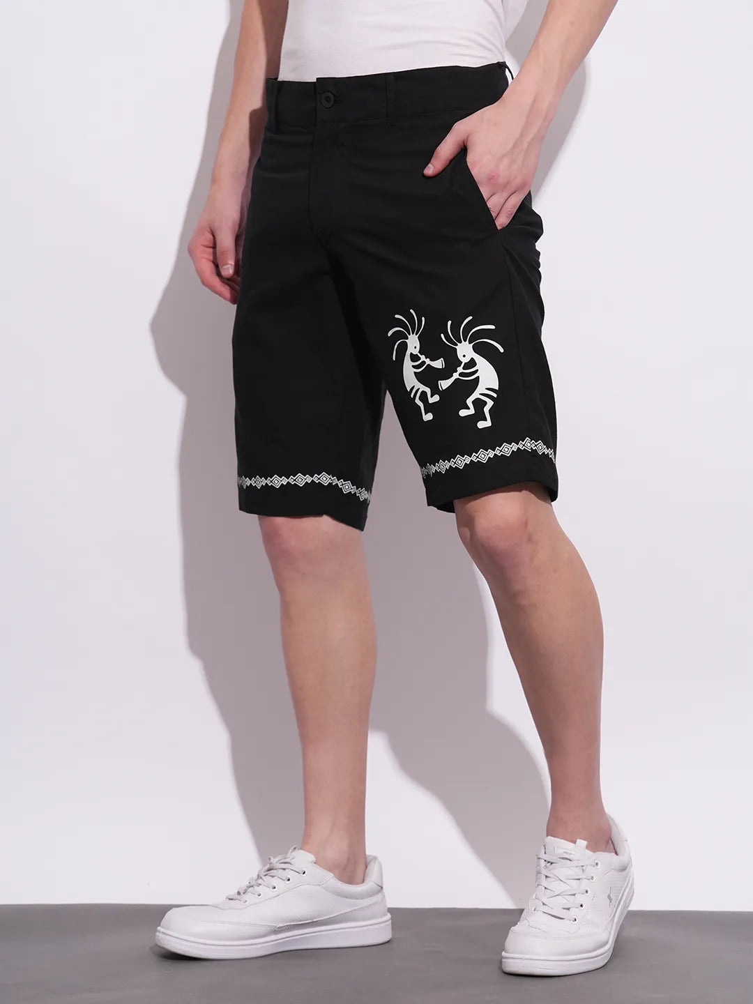 Being Human Clothing Mens-Bottom Shorts Black