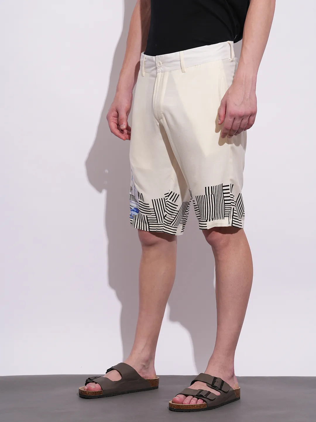 Being Human Clothing Mens-Bottom Shorts Chalk