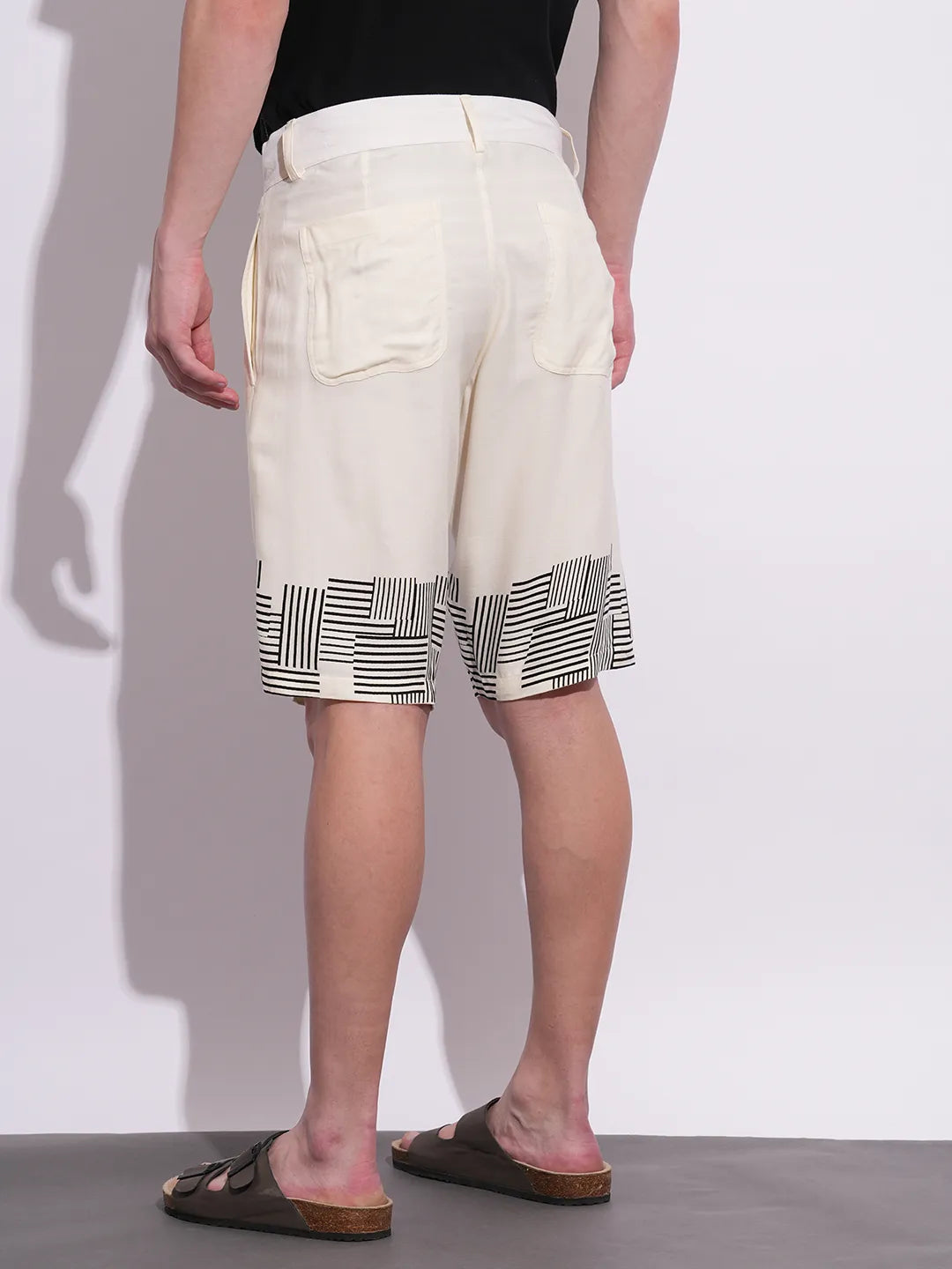 Being Human Clothing Mens-Bottom Shorts Chalk