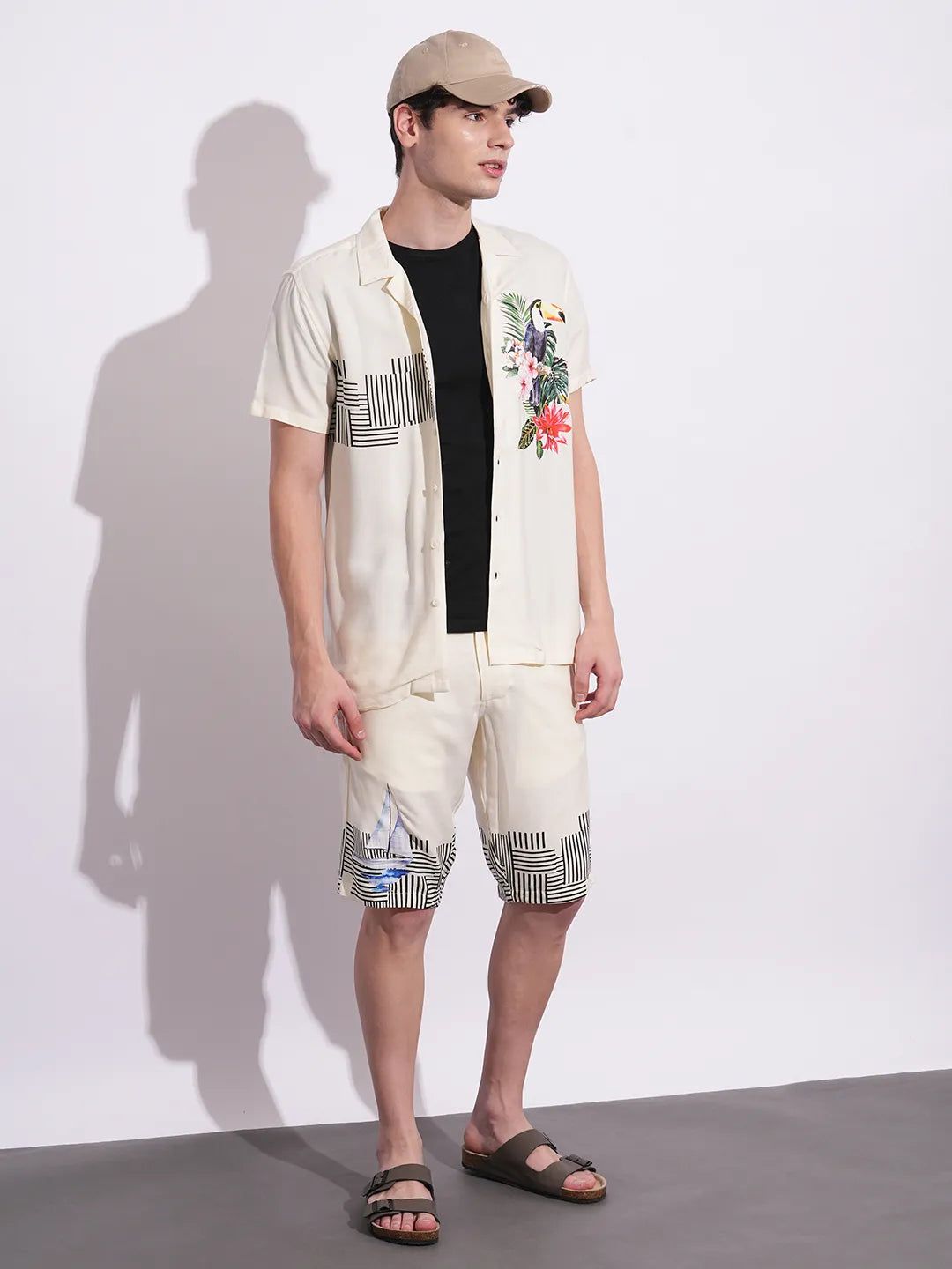 Being Human Clothing Mens-Bottom Shorts Chalk