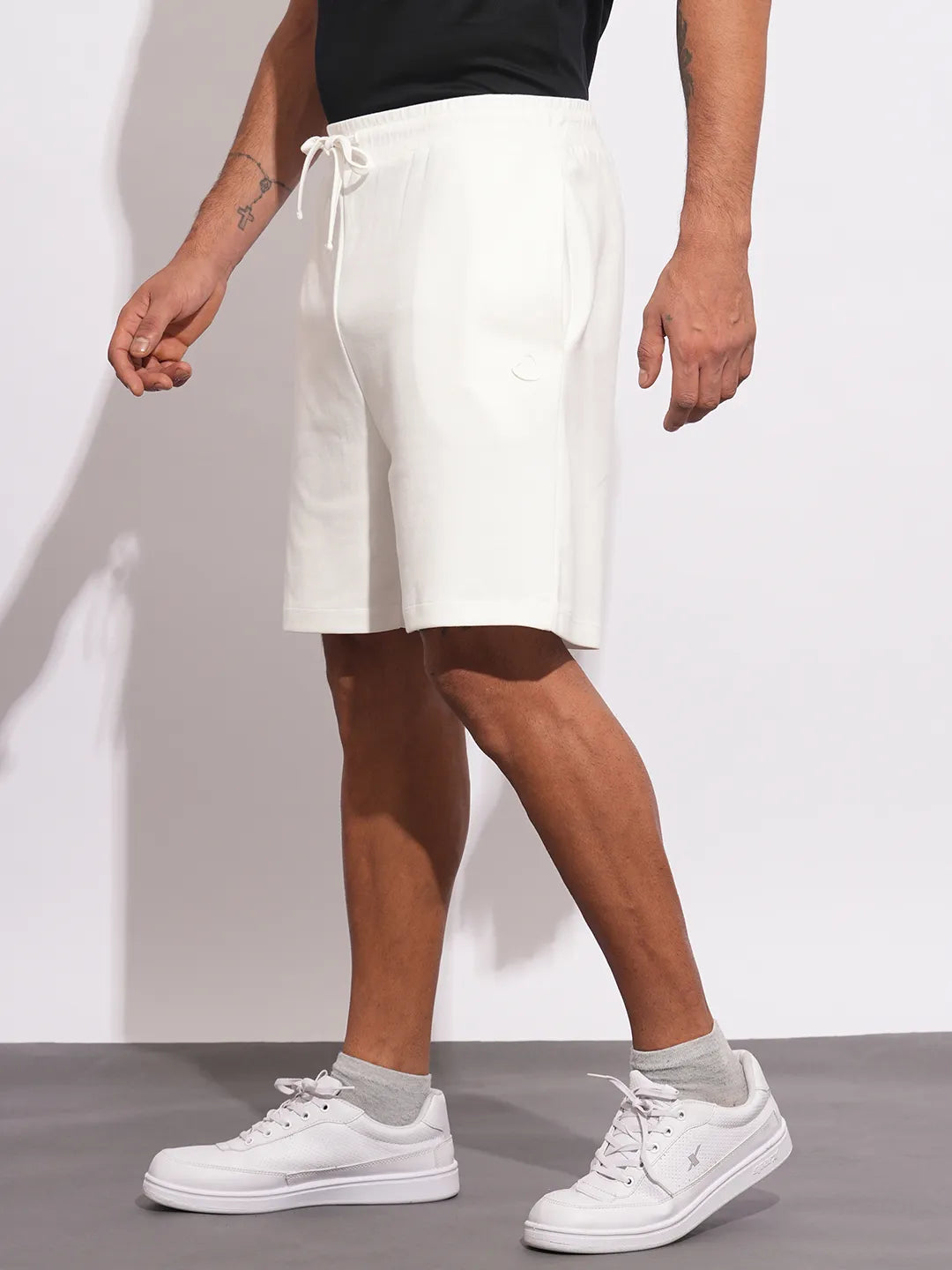 Being Human Clothing Mens-Bottom Shorts White