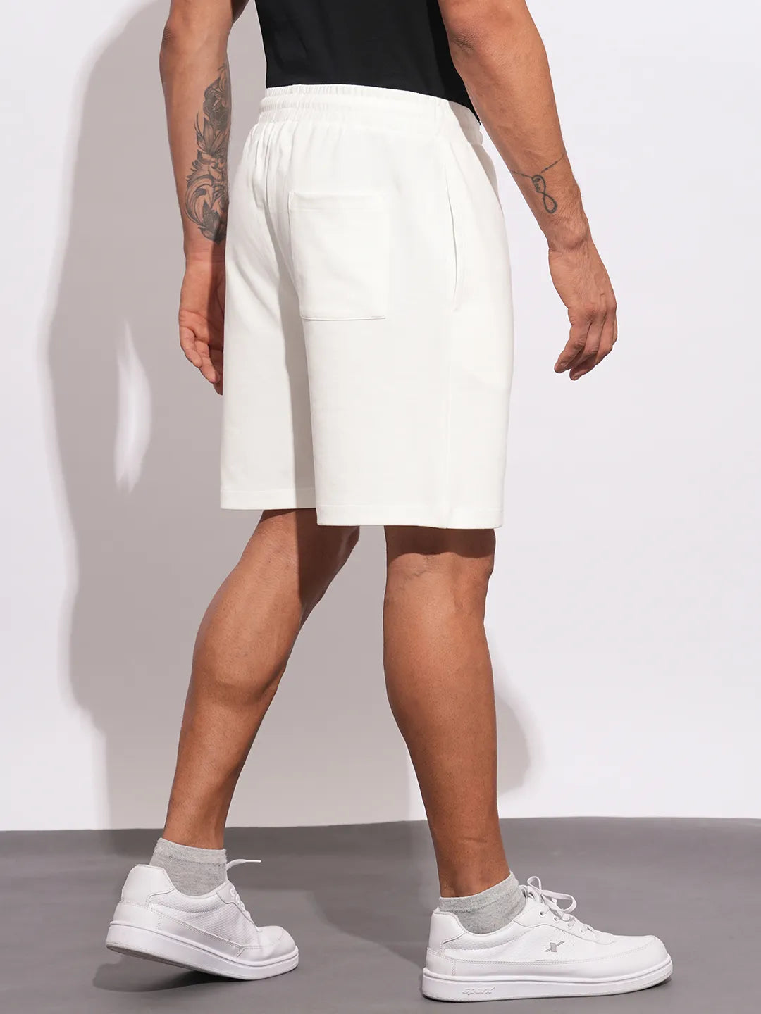 Being Human Clothing Mens-Bottom Shorts White