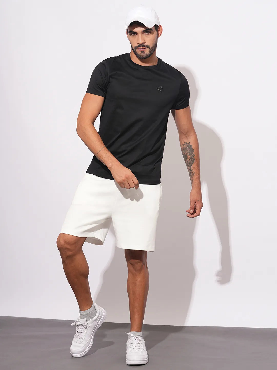 Being Human Clothing Mens-Bottom Shorts White
