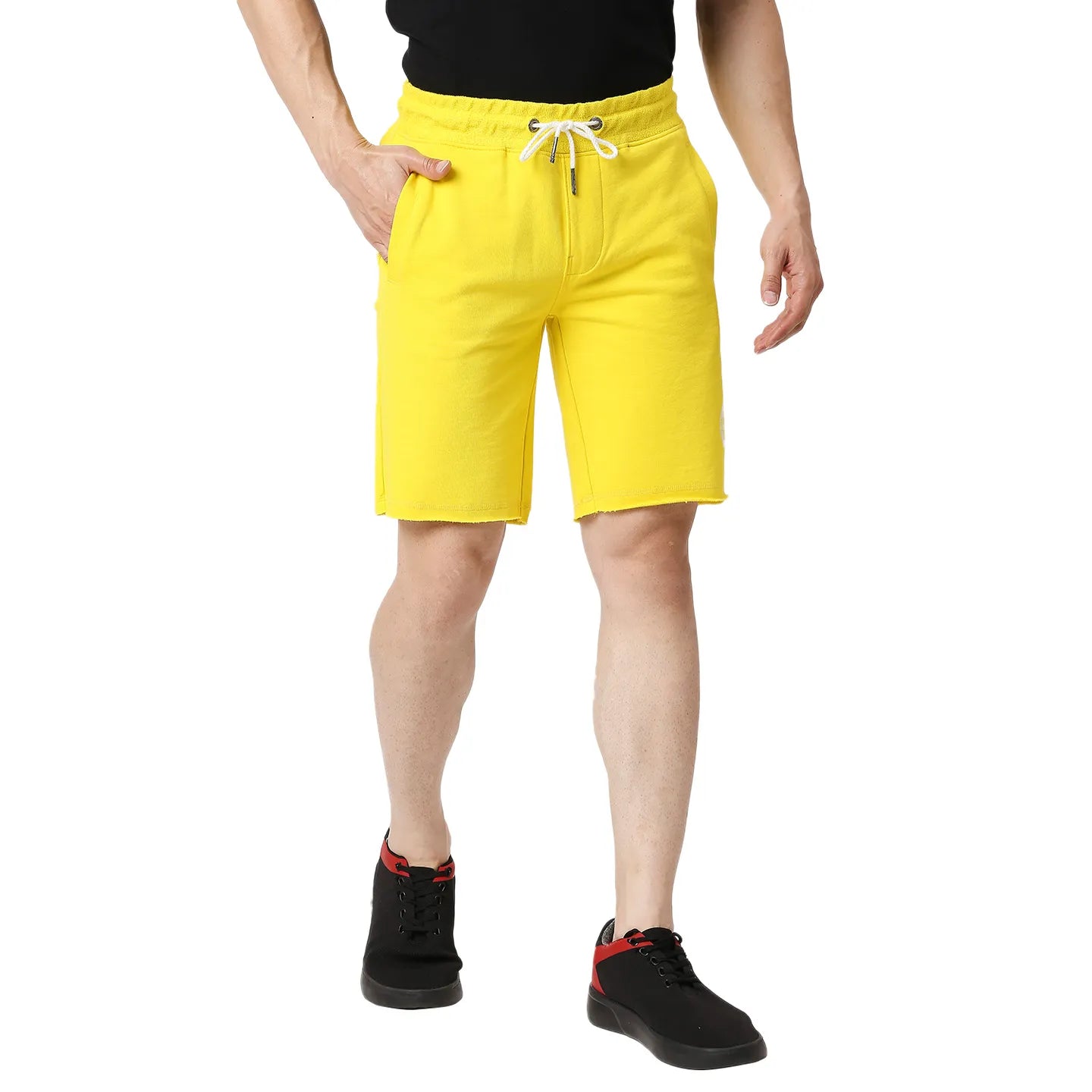 Yellow Regular Fit Men's Shorts by Being Human Clothing