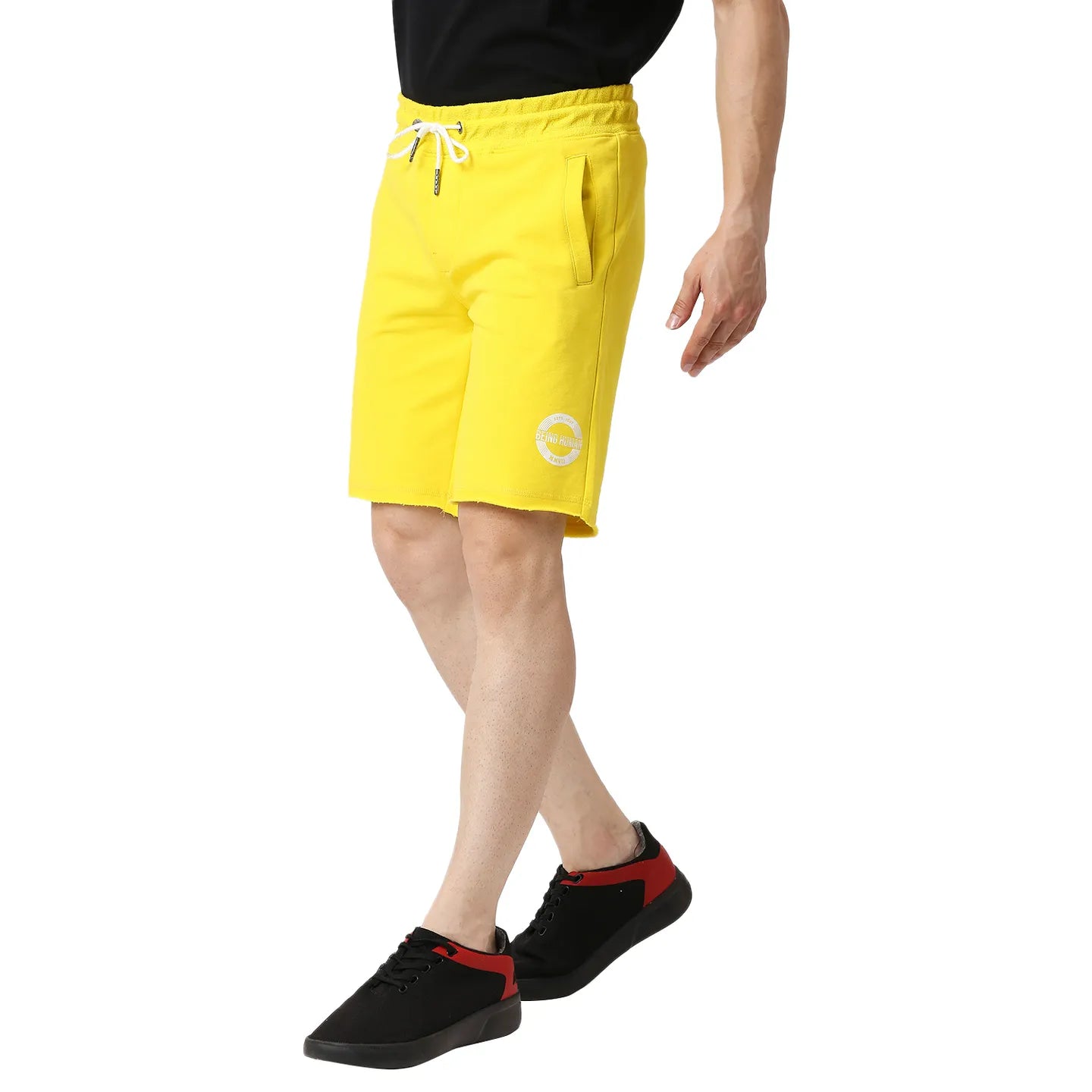 Yellow Regular Fit Men's Shorts by Being Human Clothing