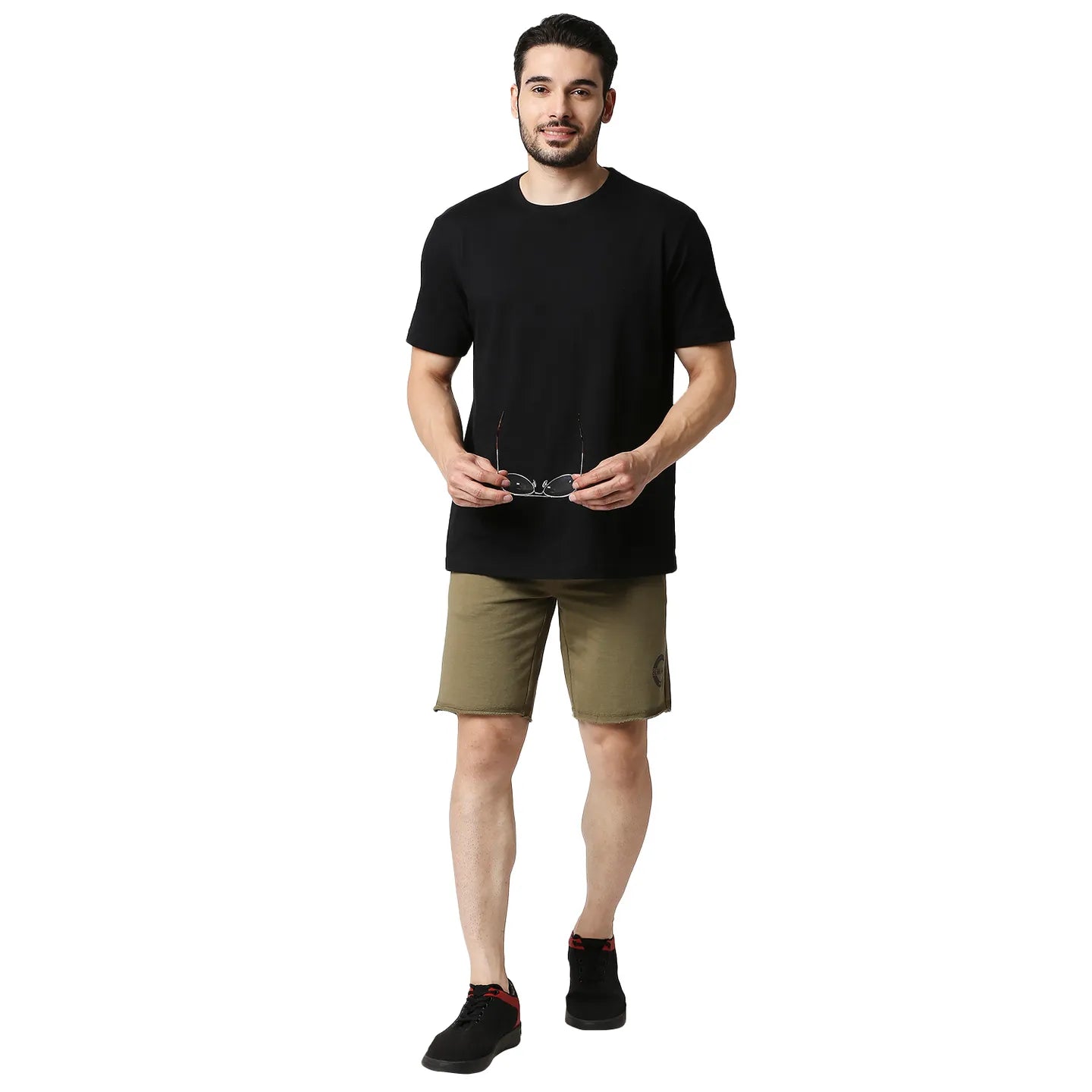 Olive Regular Fit Men's Shorts by Being Human Clothing