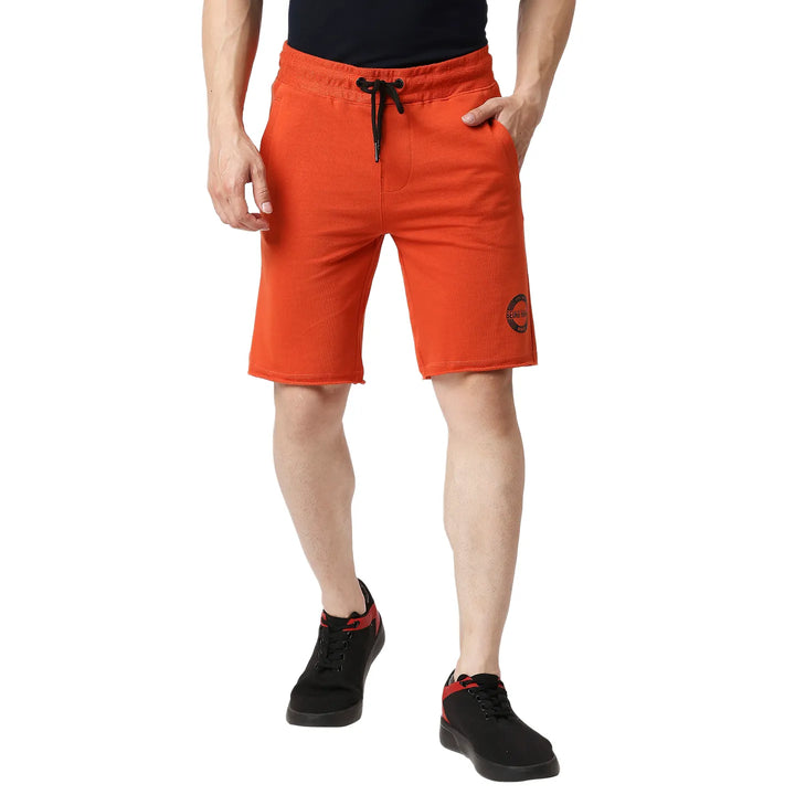 Orange Regular Fit Men's Shorts by Being Human Clothing