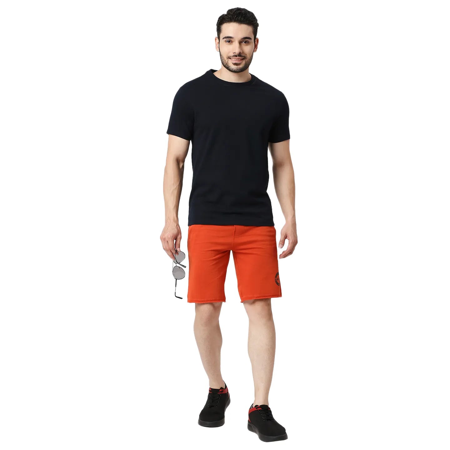 Orange Regular Fit Men's Shorts by Being Human Clothing